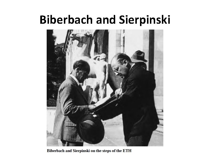 Biberbach and Sierpinski 