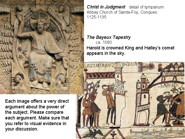 Christ in Judgment detail of tympanum Abbey Church of Sainte-Foy, Conques 1125 -1135 The