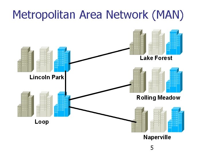 Metropolitan Area Network (MAN) Lake Forest Lincoln Park Rolling Meadow Loop Naperville 5 