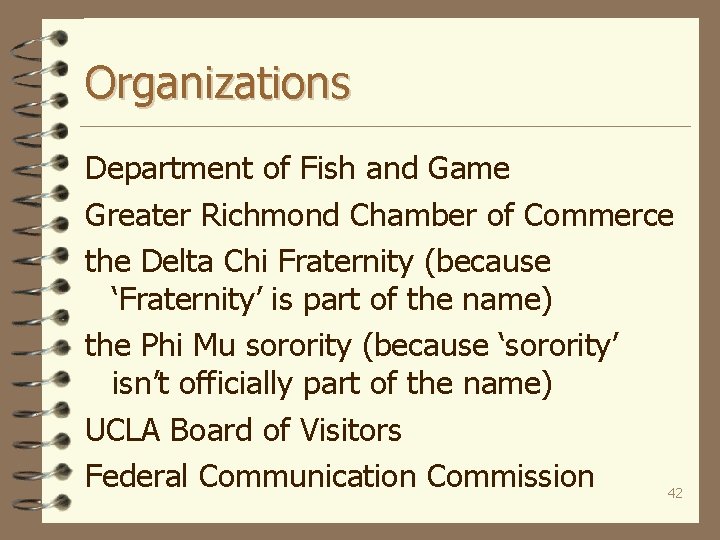 Organizations Department of Fish and Game Greater Richmond Chamber of Commerce the Delta Chi