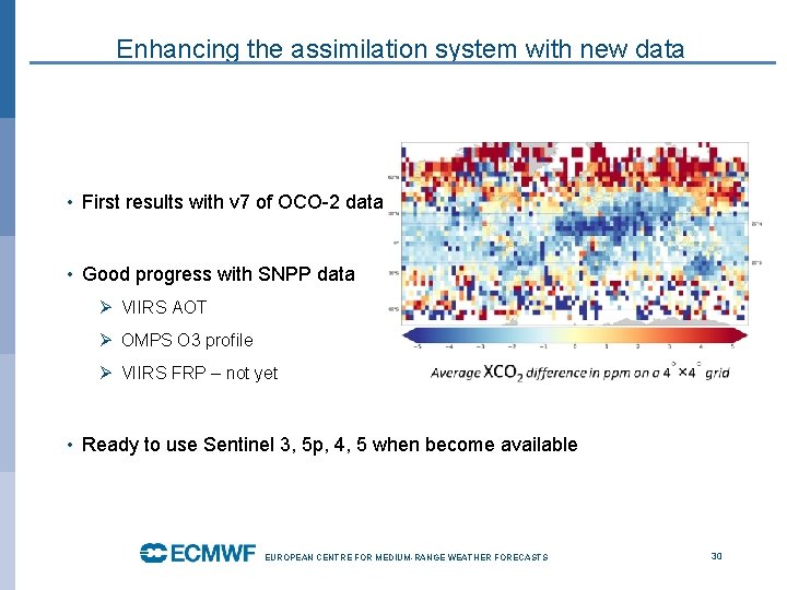 Enhancing the assimilation system with new data • First results with v 7 of