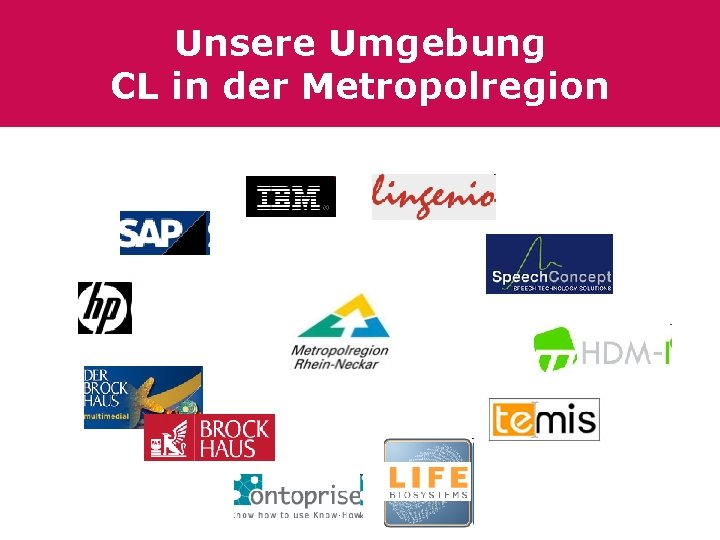 Unsere Umgebung CL in der Metropolregion 