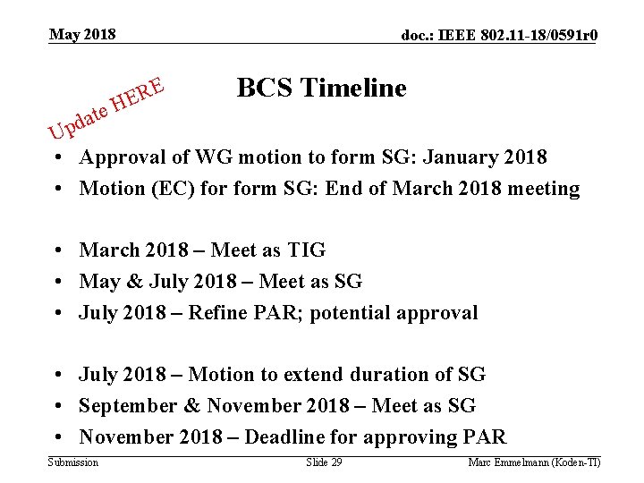 May 2018 doc. : IEEE 802. 11 -18/0591 r 0 E te a d