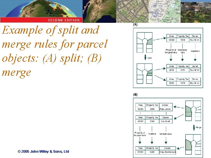 Example of split and merge rules for parcel objects: (A) split; (B) merge ©