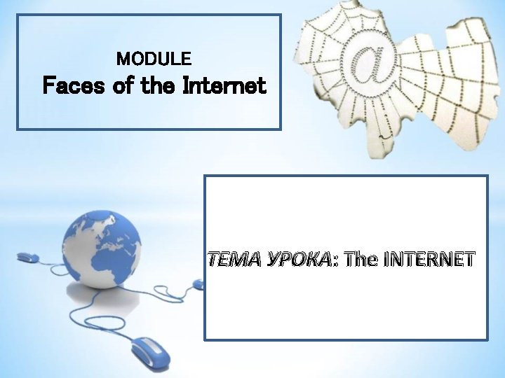 MODULE Faces of the Internet N The INTERNET