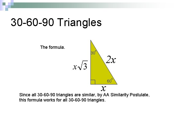 Geometry 8 4 Special Right Triangles This Is