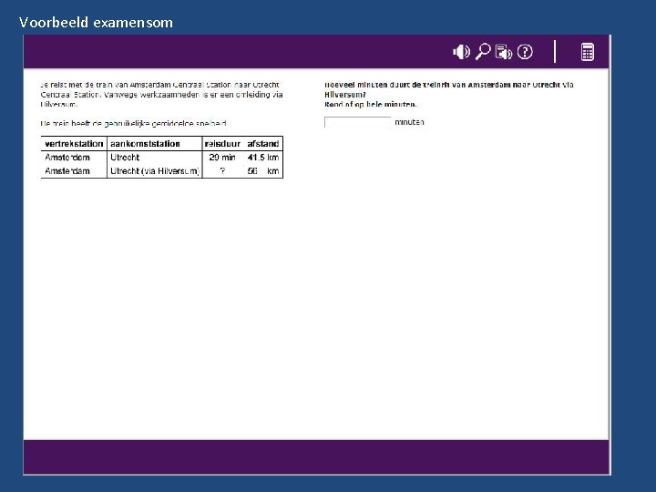 Voorbeeld examensom 