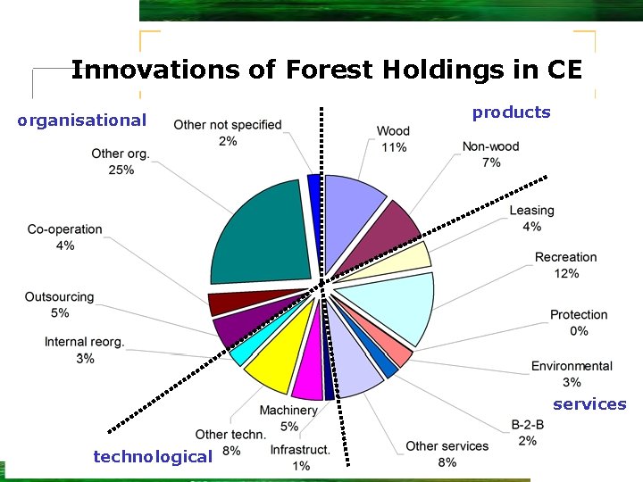 Innovations of Forest Holdings in CE organisational products services technological 