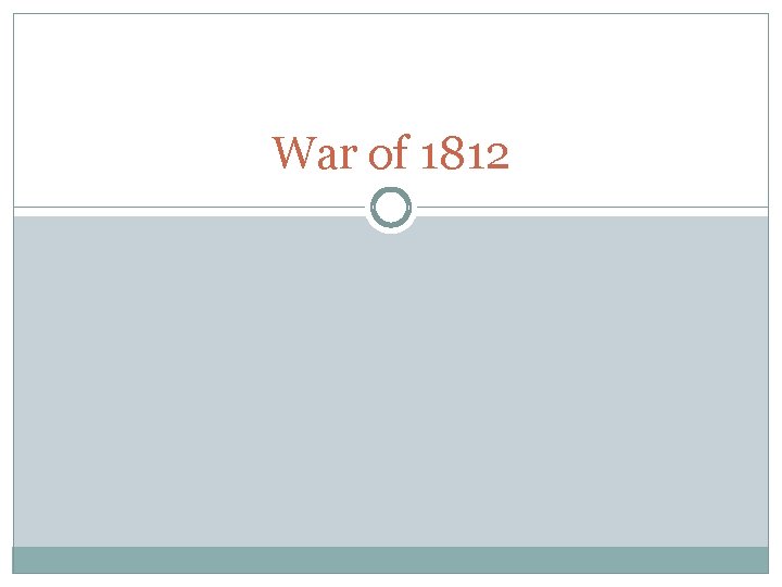 War of 1812 