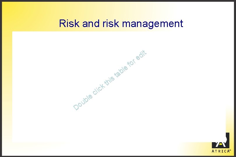 Risk and risk management is h t k c i l c e l