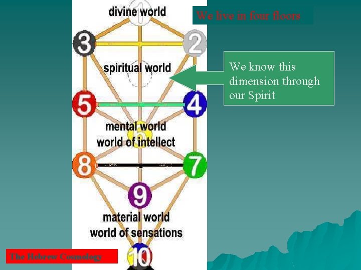 We live in four floors We know this dimension through our Spirit The Hebrew