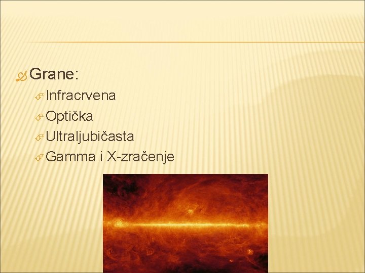  Grane: Infracrvena Optička Ultraljubičasta Gamma i X-zračenje 