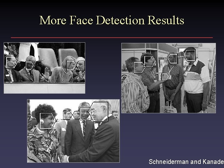 More Face Detection Results Schneiderman and Kanade 