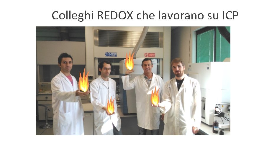 Colleghi REDOX che lavorano su ICP 