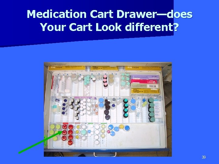 Medication Cart Drawer—does Your Cart Look different? 39 