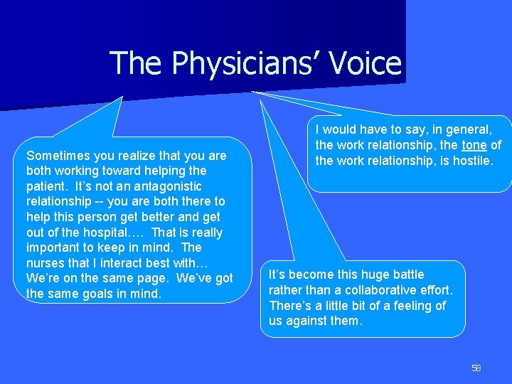 The Physicians’ Voice Sometimes you realize that you are both working toward helping the