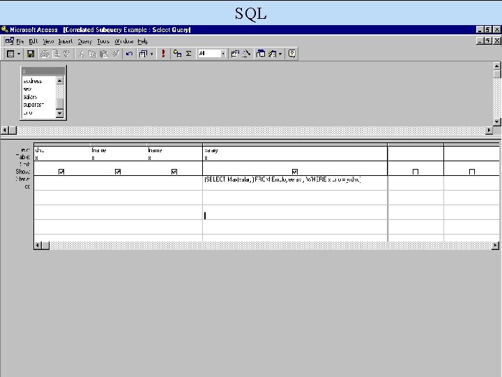 SQL Jan. 2017 Yangjun Chen ACS-7102 28 