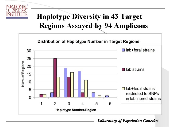 Haplotype Diversity in 43 Target Regions Assayed by 94 Amplicons Laboratory of Population Genetics Haplotype Diversity in 43 Target Regions Assayed by 94 Amplicons Laboratory of Population Genetics