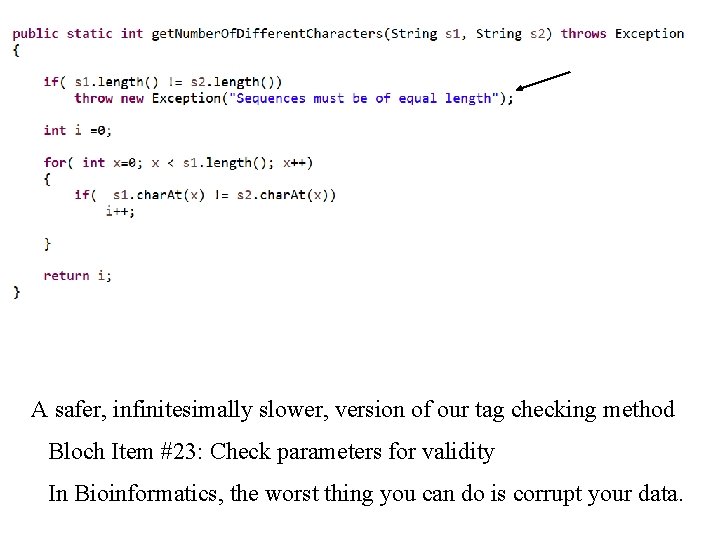 A safer, infinitesimally slower, version of our tag checking method Bloch Item #23: Check