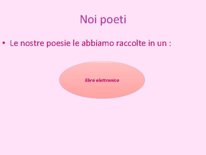 Noi poeti • Le nostre poesie le abbiamo raccolte in un : libro elettronico