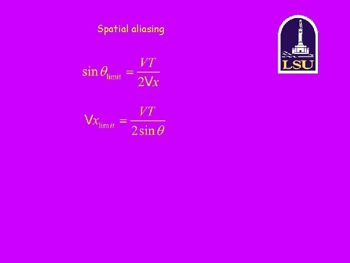 Spatial aliasing 