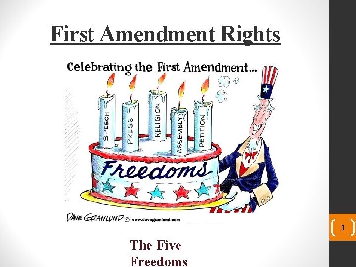 First Amendment Rights 1 The Five Freedoms 