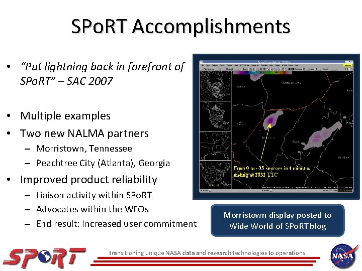 SPo. RT Accomplishments • “Put lightning back in forefront of SPo. RT” – SAC SPo. RT Accomplishments • “Put lightning back in forefront of SPo. RT” – SAC