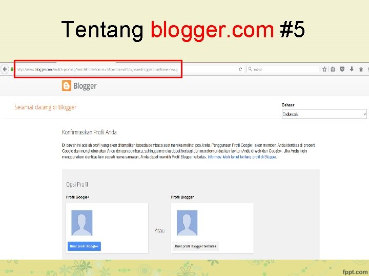 Tentang blogger. com #5 