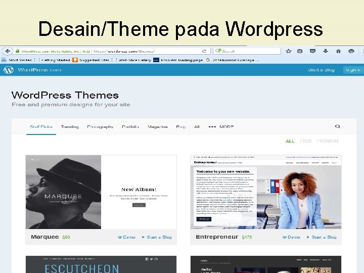Desain/Theme pada Wordpress 