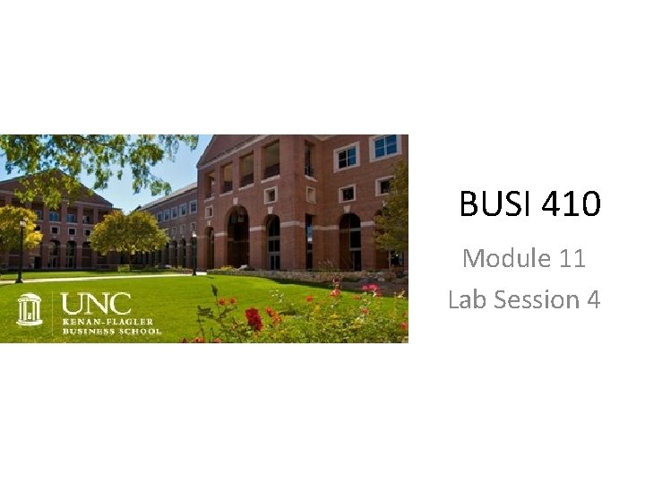 BUSI 410 Module 11 Lab Session 4 