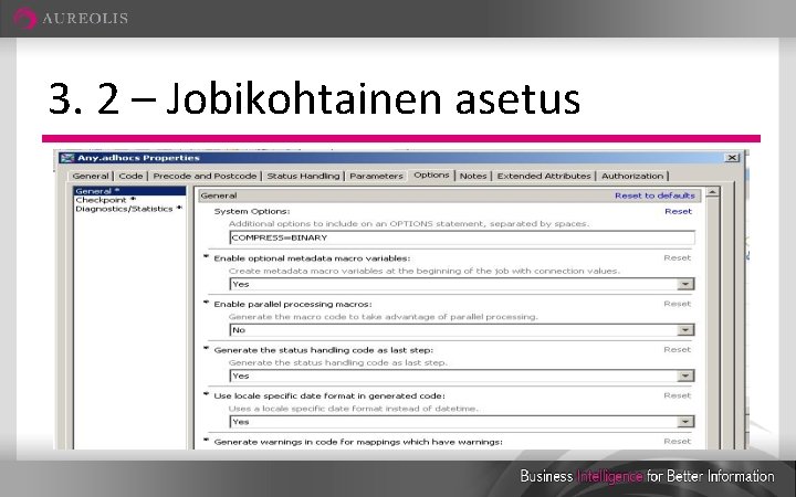 3. 2 – Jobikohtainen asetus 