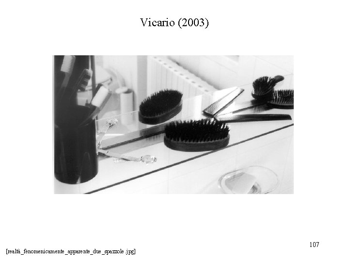Vicario (2003) [realtà_fenomenicamente_apparente_due_spazzole. jpg] 107 