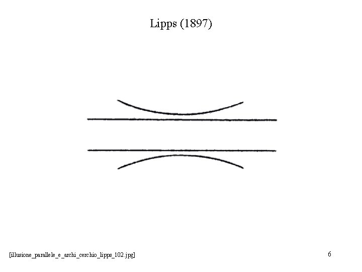 Lipps (1897) [illusione_parallele_e_archi_cerchio_lipps_102. jpg] 6 