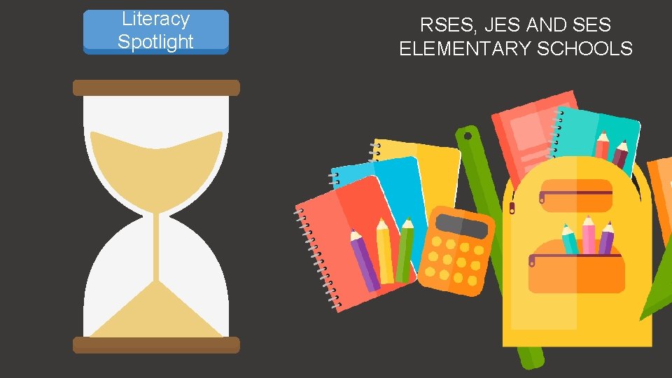 Literacy START TIMER Spotlight RSES, JES AND SES ELEMENTARY SCHOOLS 