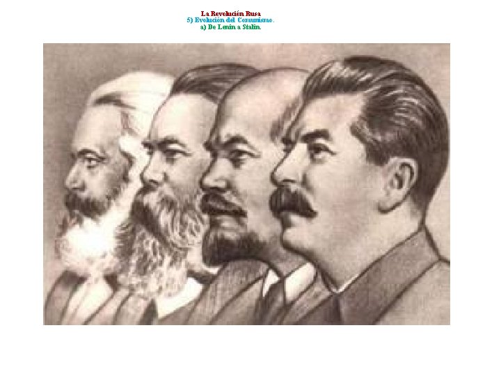 La Revolución Rusa 5) Evolución del Comunismo. a) De Lenin a Stalin. 