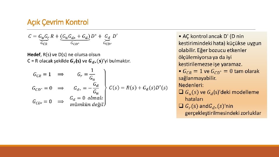 Açık Çevrim Kontrol 