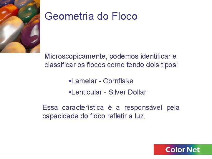 Geometria do Floco Microscopicamente, podemos identificar e classificar os flocos como tendo dois tipos: