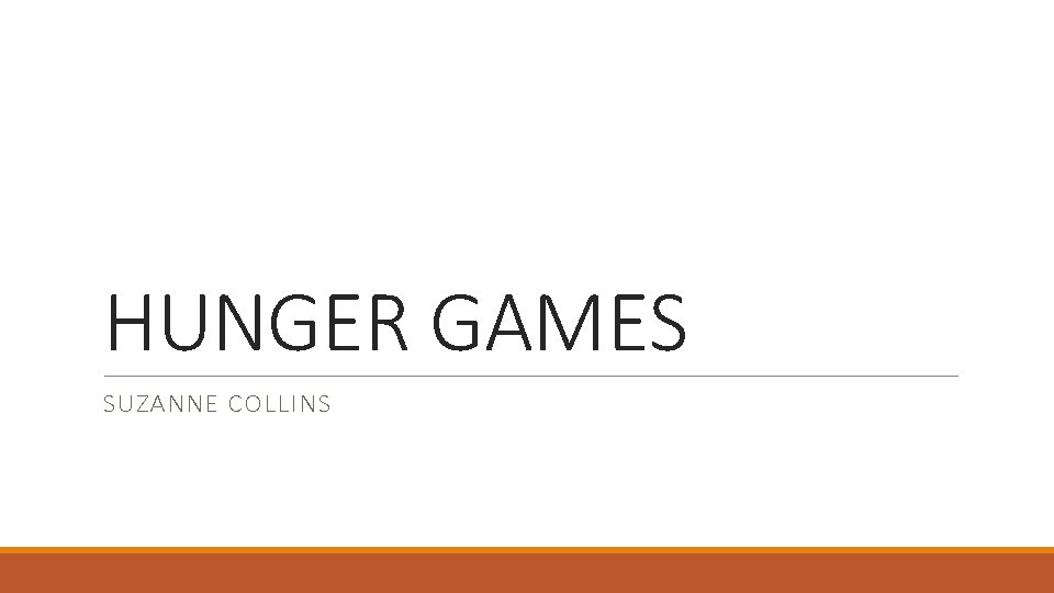 HUNGER GAMES SUZANNE COLLINS HUNGER GAMES SUZANNE COLLINS