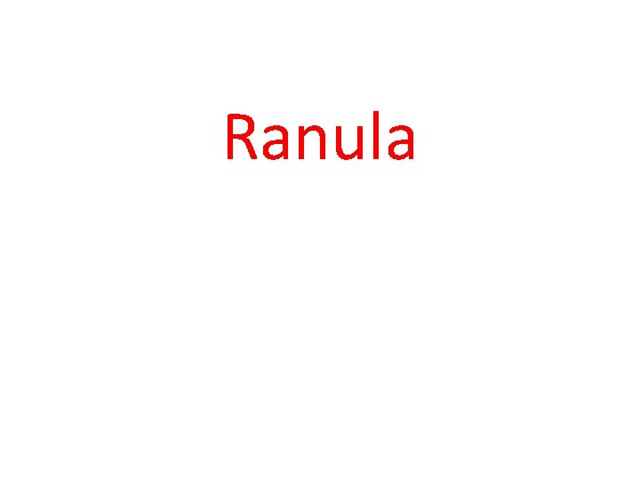 Ranula 