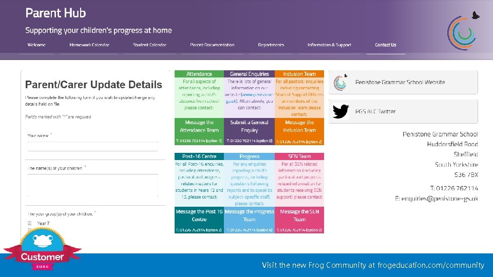 Visit the new Frog Community at frogeducation. com/community 