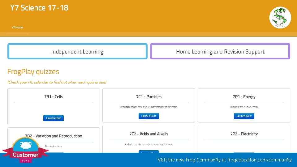 Visit the new Frog Community at frogeducation. com/community 