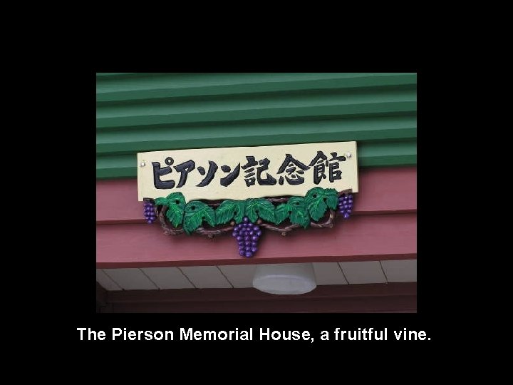 The Pierson Memorial House, a fruitful vine. 