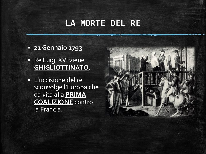 LA MORTE DEL RE § 21 Gennaio 1793 § Re Luigi XVI viene GHIGLIOTTINATO.