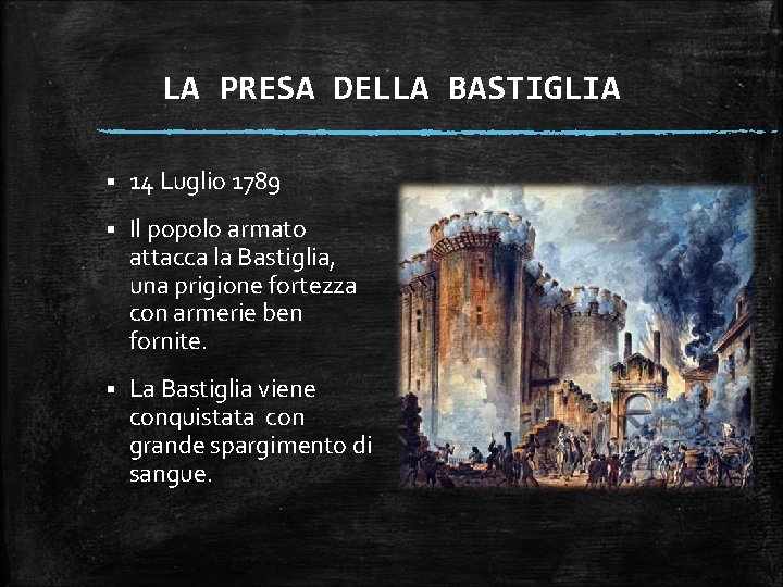 LA PRESA DELLA BASTIGLIA § 14 Luglio 1789 § Il popolo armato attacca la