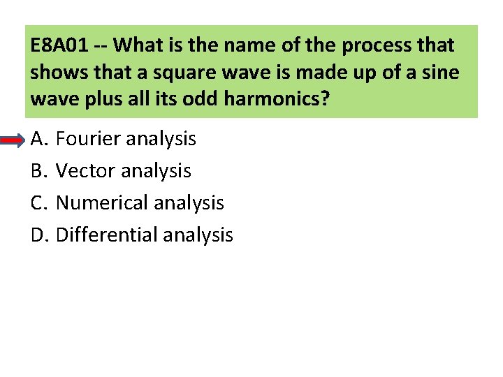 E 8 A 01 -- What is the name of the process that shows