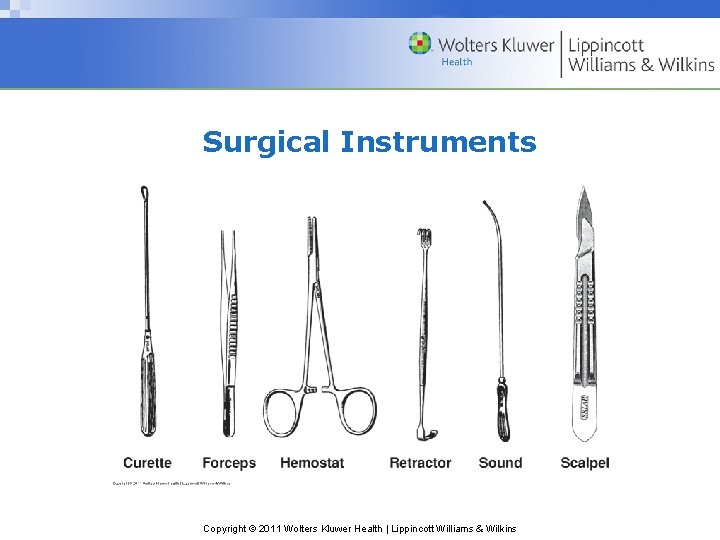 Surgical Instruments Copyright © 2011 Wolters Kluwer Health | Lippincott Williams & Wilkins 