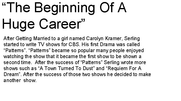 “The Beginning Of A Huge Career” After Getting Married to a girl named Carolyn