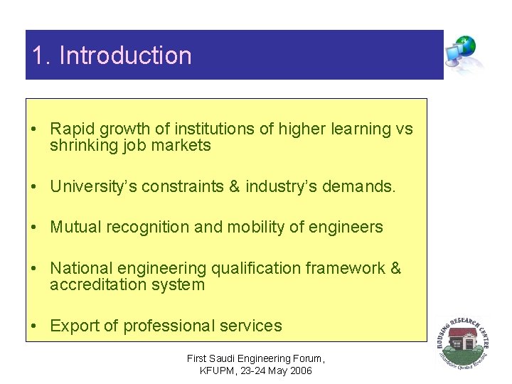 1. Introduction • Rapid growth of institutions of higher learning vs shrinking job markets
