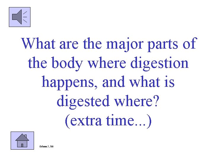 What are the major parts of the body where digestion happens, and what is