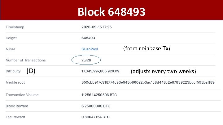 Block 648493 (from coinbase Tx) (D) (adjusts every two weeks) 